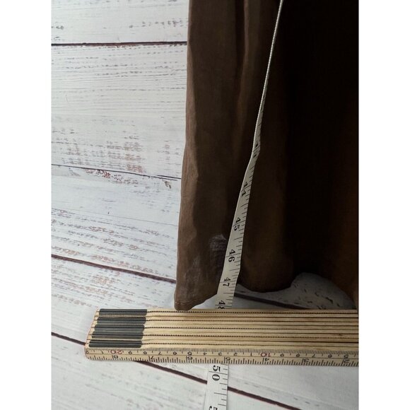Vintage J Jill Maxi Dress Women 16T Cotton Brown Sleeveless Handmaid Peasant - Picture 10 of 16